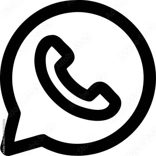 vector black phone icon