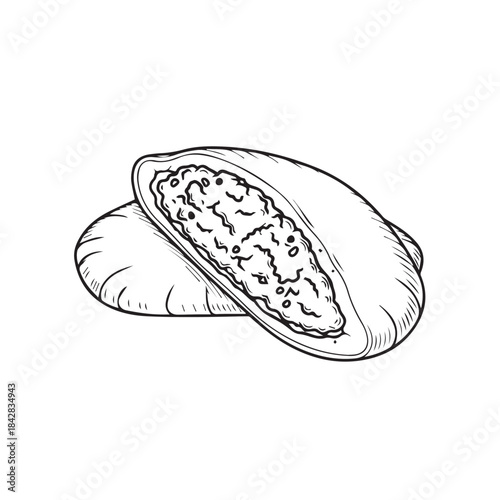 "Crispy Arayes Stuffed Pita with Spiced Minced Meat"