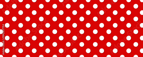 White and red vintage dots pattern, colorful background - vector abstract background.