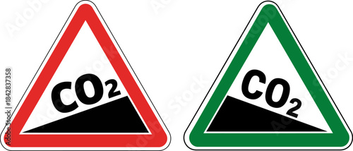 CO₂ Emission Warning and Eco Label Icons