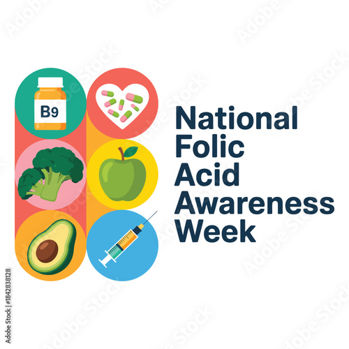 National Folic Acid Awareness Week Grid Layout health
