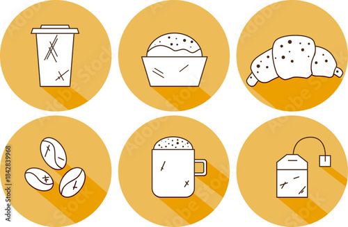Set of Linear Coffee and Drinks Icons