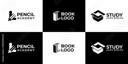 academy logo letter L vector modern, education logo design