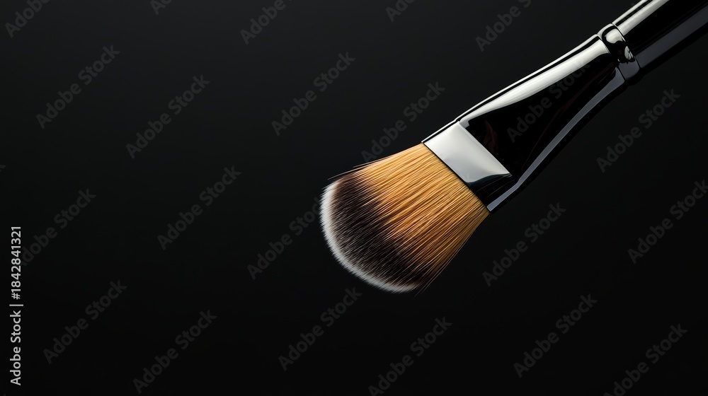 Fototapeta premium Makeup application process studio setting high-quality image black background close-up view beauty concept for skill development