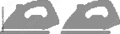 Electric Steam Iron for Clothes Pressing Isolated on White Background