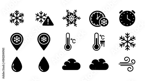 Collection of Weather and Temperature Icons