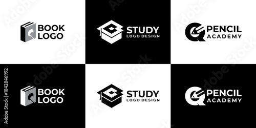 academy logo letter Q vector modern, education logo design