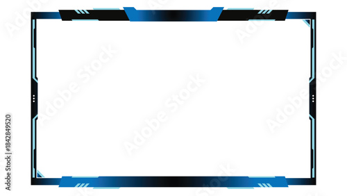 Stream overlay webcam border panel template
