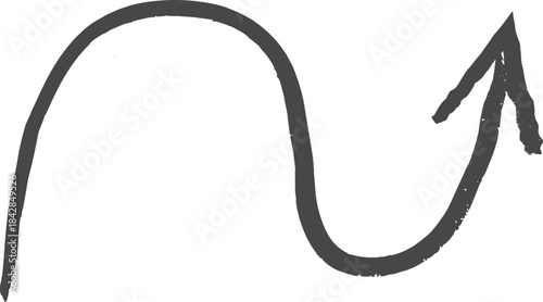 A black arrow is drawn on a white background