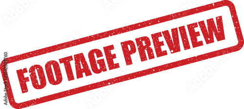 Distressed rectangular stamp graphic signaling a temporary footage preview for internal or client review processes