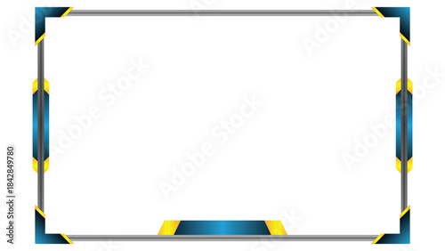 Stream overlay webcam border panel template