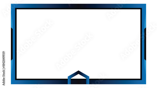 Stream overlay webcam border panel template