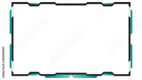 Stream overlay webcam border panel template