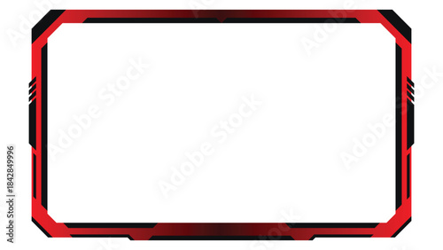 Stream overlay webcam border panel template