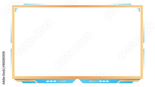 Stream overlay webcam border panel template