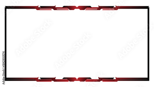 Stream overlay webcam border panel template