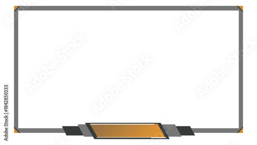 Stream overlay webcam border panel template
