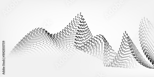 Dotted halftone gradient texture. Vanishing polka dot background. Repeating dots gradation pattern background. Black fading comic pop art overlay backdrop.