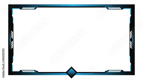 Stream overlay webcam border panel template