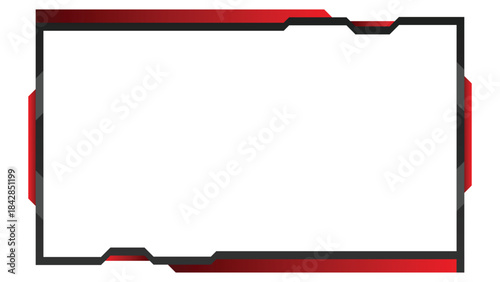 Stream overlay webcam border panel template