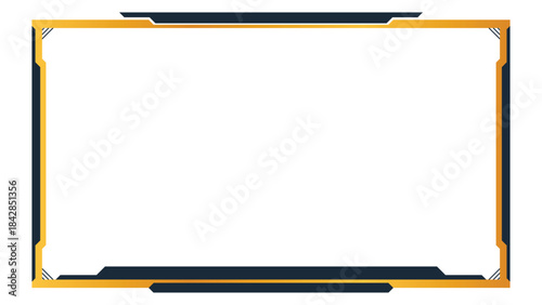 Stream overlay webcam border panel template