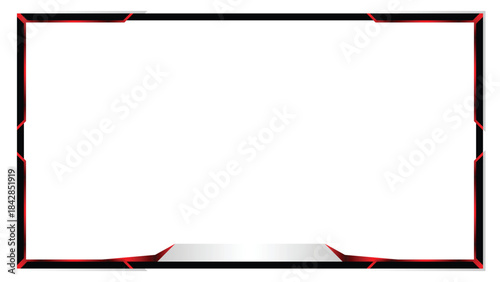 Stream overlay webcam border panel template