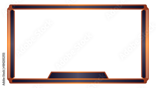 Stream overlay webcam border panel template