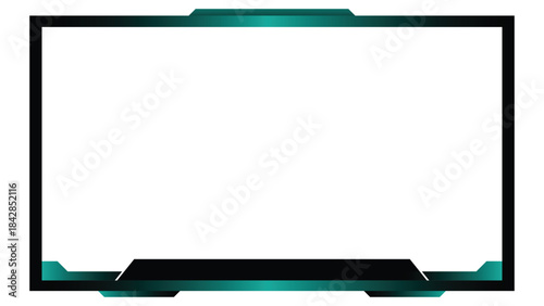 Stream overlay webcam border panel template