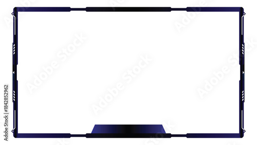 Stream overlay webcam border panel template