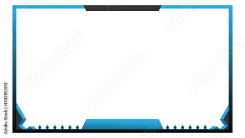 Stream overlay webcam border panel template