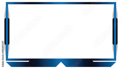 Stream overlay webcam border panel template