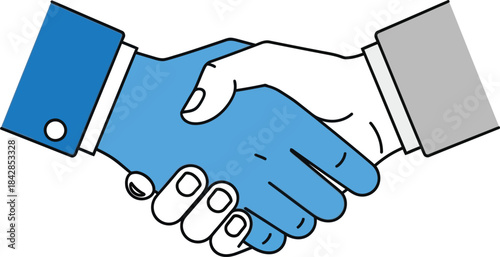 Business handshake partnership agreement deal success collaboration concept professional meeting trust and unity isolated on white background