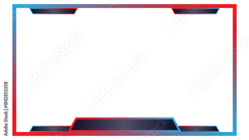 Stream overlay webcam border panel template