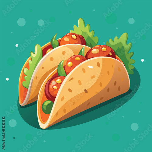 Two tacos with fillings