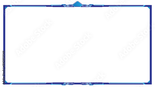 Stream overlay webcam border panel template