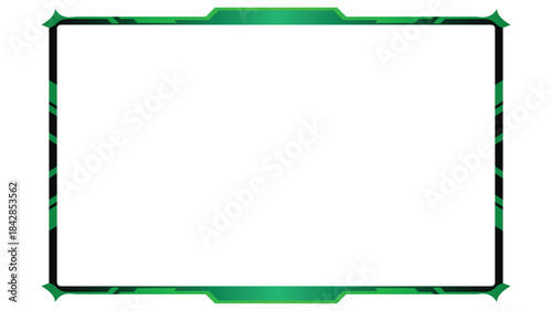 Stream overlay webcam border panel template