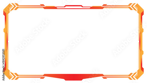 Stream overlay webcam border panel template