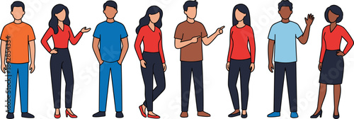 Set of Artist Silhouettes Painting on Easel and Canvas in Various Standing and Sitting Poses Vector Illustration.