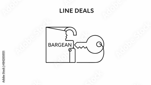 Conceptual illustration of a key unlocking a puzzle piece representing a business deal.