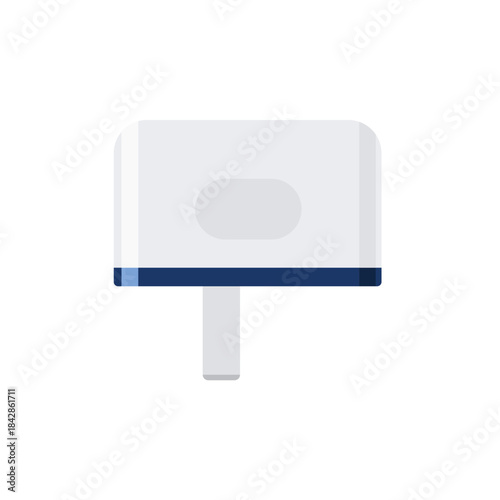 Blue Minimal Wall Charger Adapter Illustration