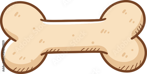 Dog bone vector, dog bone toy icon, cartoon dog bone vector isolated white background