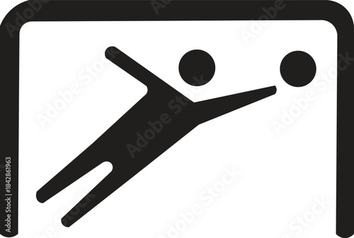 Soccer Goalkeeper Diving to Save the Ball – Football Goalkeeper Action Shot in Motion During a Soccer Game