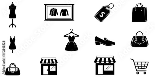 Minimalist Mannequin Display Window Silhouette