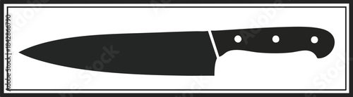 Culinary Precision A Sharp Illustration of a Chef's Knife