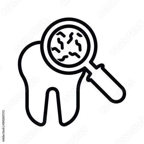 Tooth bacteria icon
