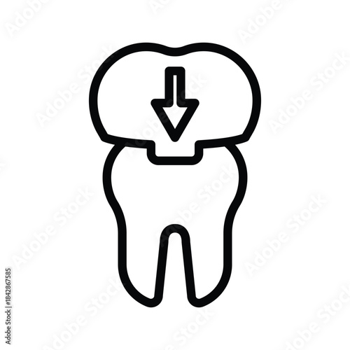 Tooth cap icon