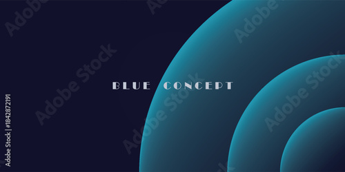 Blue background. Abstract circle gradient backdrop of rich and luxurious colors. Useful for backgrounds, presentations, mailer, templates etc