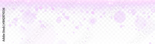 Purple dust, glowing bokeh. Christmas glowing bokeh and glitter texture on a transparent light background. Abstract vector background with purple sparkling particles.