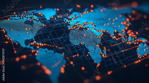 Export business global trade logistics network showcasing international shipping routes freight distribution channels and worldwide commerce flow.