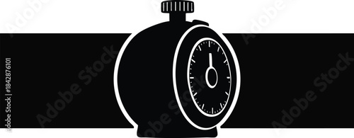 Clockwork Precision A Bold, Minimalist Stopwatch Illustration